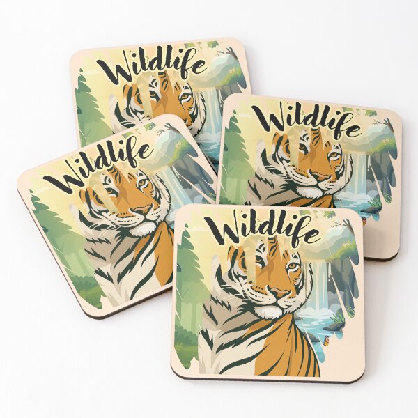 Item preview, Majestic Tiger Portrait: Jungle Oasis Watercolor Wildlife Art designed and sold by PriyaMagic.
