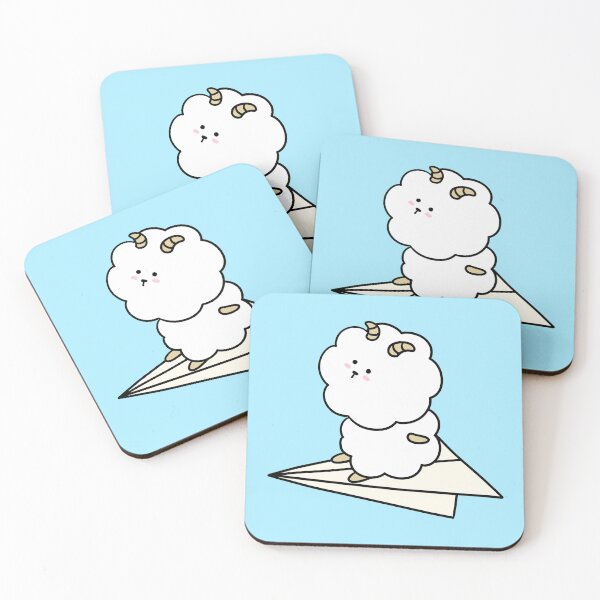 Item preview, Cute Sheep Flying on Paper Plane designed and sold by ubborn.