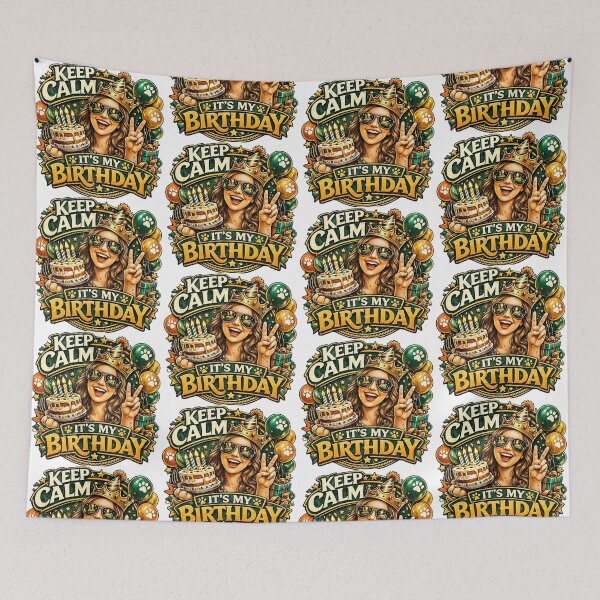 Item preview, Keep Calm It’s My Birthday designed and sold by Throwing-Corn.