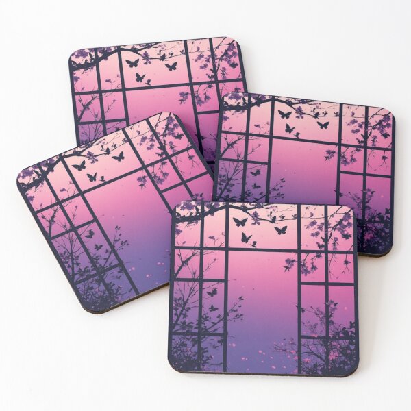 Item preview, Twilight Veranda: Butterflies in the Sakura Mist designed and sold by Jimakmo.