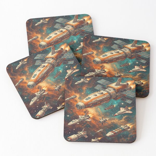 Item preview, Spacecraft Fleet in Nebula designed and sold by ForThe2F0X1Folks.