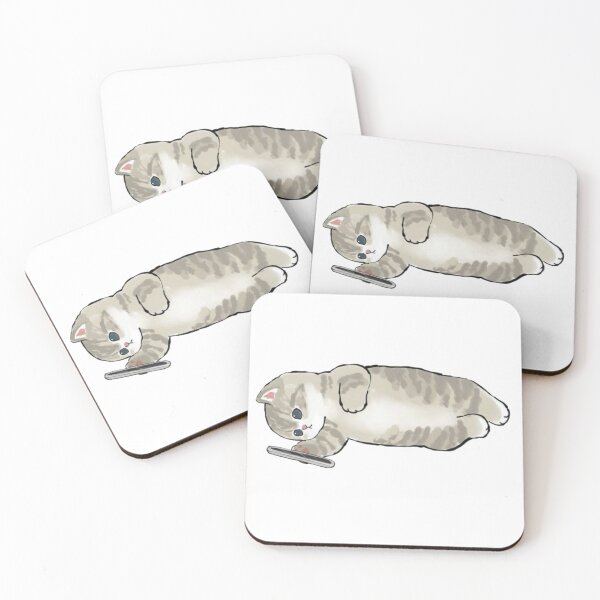 Item preview, Mofusand - Cat laying while on phone designed and sold by penny555.