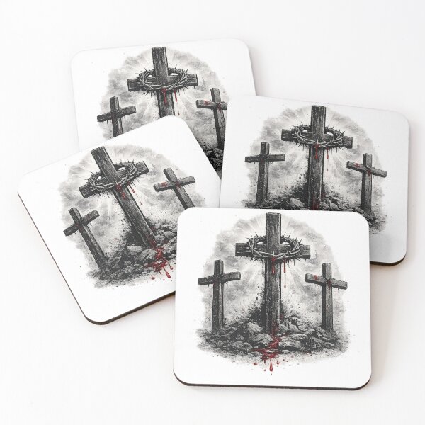 Item preview, Three Crosses Faith Christian Minimalist Jesus Sacrifice Shirt designed and sold by Sunny Flamingo Studio.