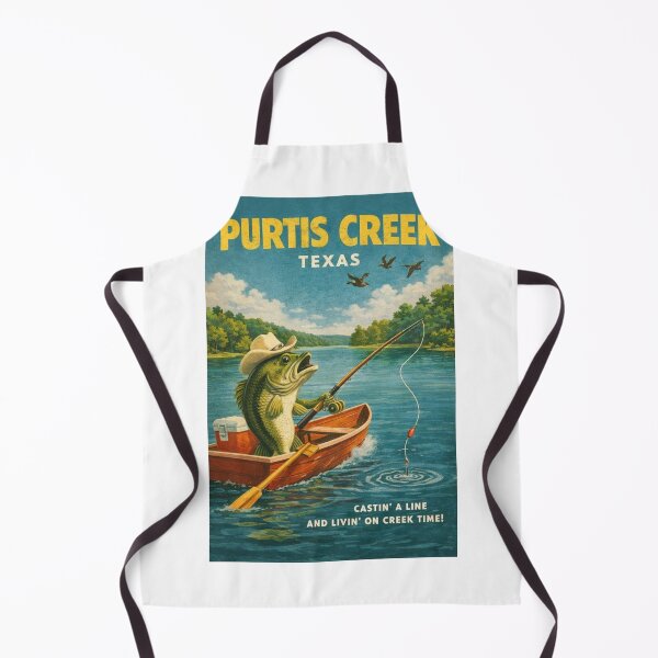 Item preview, Purtis Creek Texas Bass Fishing Lake Cabin Vintage Outdoor designed and sold by Aryabek.