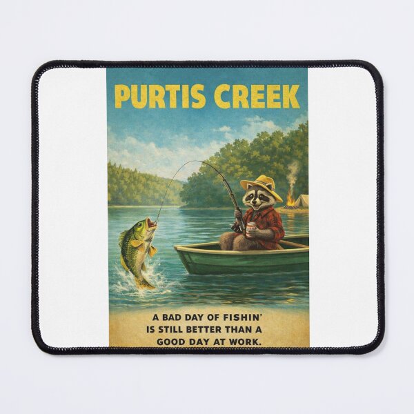 Item preview, Purtis Creek Texas Bass Fishing Lake Cabin Outdoor Vintage designed and sold by Aryabek.