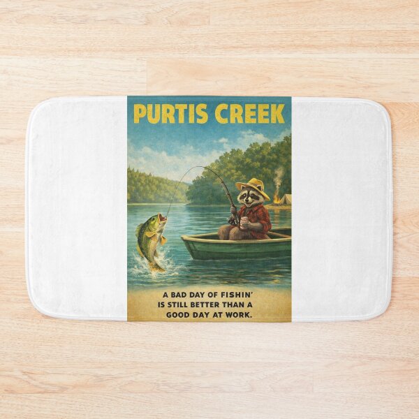 Item preview, Purtis Creek Texas Bass Fishing Lake Cabin Outdoor Vintage designed and sold by Aryabek.