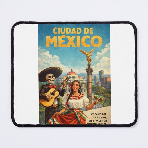 Item preview, Ciudad de Mexico Angel of Independence Mariachi Folklorico Vintage Travel designed and sold by Aryabek.