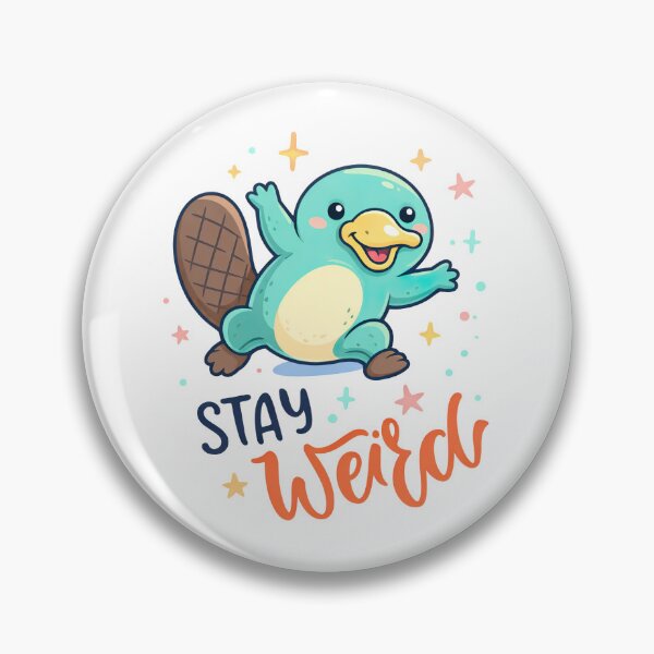 Item preview, Stay Weird, Cute Cartoon Duck Bill And Beaver Tail designed and sold by graphic-genie.