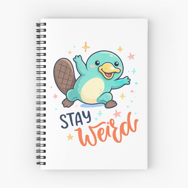 Item preview, Stay Weird, Cute Cartoon Duck Bill And Beaver Tail designed and sold by graphic-genie.