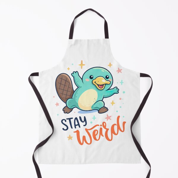 Item preview, Stay Weird, Cute Cartoon Duck Bill And Beaver Tail designed and sold by graphic-genie.