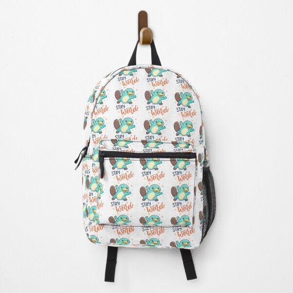 Item preview, Stay Weird, Cute Cartoon Duck Bill And Beaver Tail designed and sold by graphic-genie.