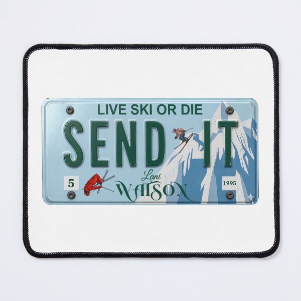Item preview, LIVE SKI OR DIE License Plate Sticker designed and sold by LaniMaeWatson.