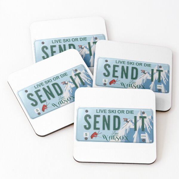 Item preview, LIVE SKI OR DIE License Plate Sticker designed and sold by LaniMaeWatson.