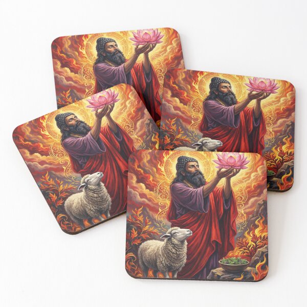 Item preview, Spiritual Figure with Lotus and Sheep designed and sold by ForThe2F0X1Folks.