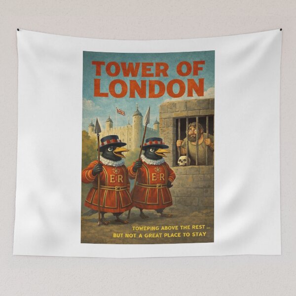 Item preview, Tower of London London England Yeoman Warders Ravens and Historic Thames Fortress designed and sold by Aryabek.