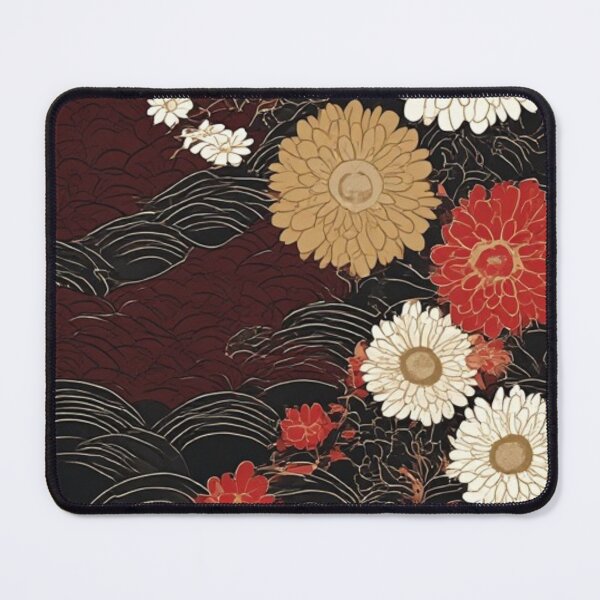 Item preview, Imperial Kiku: Golden Blooms on Midnight Waves designed and sold by Jimakmo.