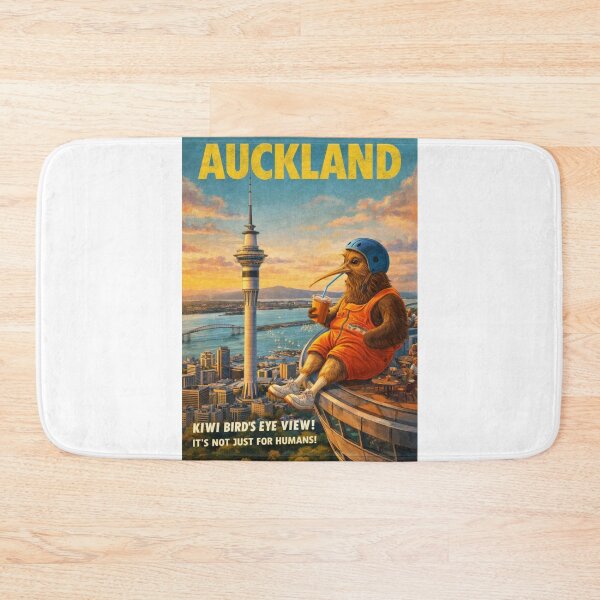 Item preview, Auckland Sky Tower Auckland New Zealand Waitematā Harbour Rangitoto Island Skyline Sunset designed and sold by Aryabek.