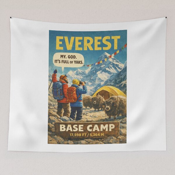 Item preview, Everest Base Camp Nepal Mount Everest Khumbu Valley Sagarmatha National Park Yak Camp designed and sold by Aryabek.
