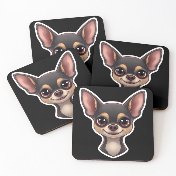 Item preview, I Love My Chihuahua Funny Cartoon Puppy Illustration for Dog Lovers designed and sold by shlepyart.