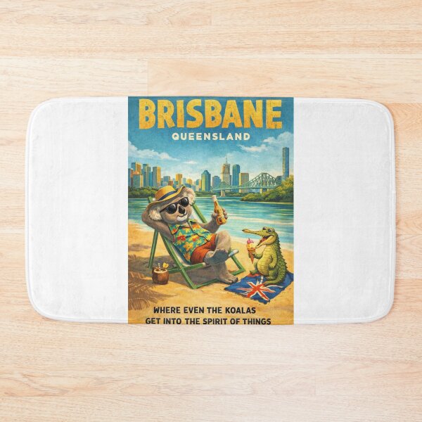 Item preview, Brisbane Queensland Australia Brisbane River Story Bridge and Brisbane Skyline South Bank Riverside Summer Scene designed and sold by Aryabek.