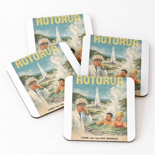 Item preview, Rotorua New Zealand Whakarewarewa Geothermal Valley and Lake Rotorua Hot Springs Landscape designed and sold by Aryabek.