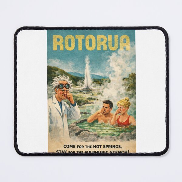Item preview, Rotorua New Zealand Whakarewarewa Geothermal Valley and Lake Rotorua Hot Springs Landscape designed and sold by Aryabek.