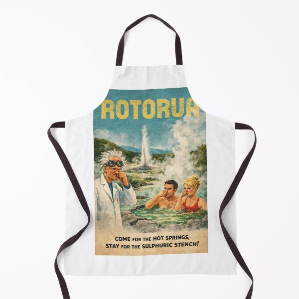 Item preview, Rotorua New Zealand Whakarewarewa Geothermal Valley and Lake Rotorua Hot Springs Landscape designed and sold by Aryabek.