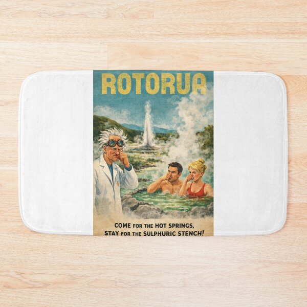 Item preview, Rotorua New Zealand Whakarewarewa Geothermal Valley and Lake Rotorua Hot Springs Landscape designed and sold by Aryabek.