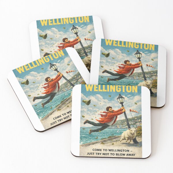 Item preview, Wellington New Zealand Wellington Harbour Waterfront and Mount Victoria Windy Coastal Capital designed and sold by Aryabek.