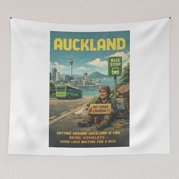 Item preview, Auckland New Zealand Waitemata Harbour Skyline with Sky Tower and Rangitoto Island designed and sold by Aryabek.