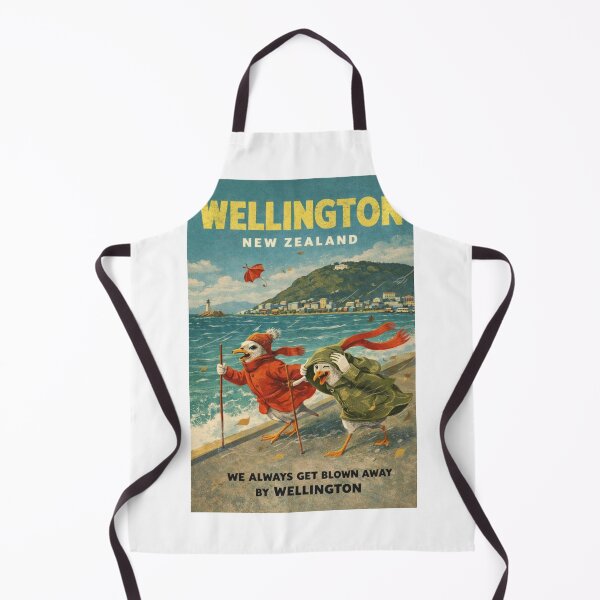 Item preview, Wellington New Zealand Windy Waterfront and Oriental Bay Harbour with Mount Victoria Skyline designed and sold by Aryabek.