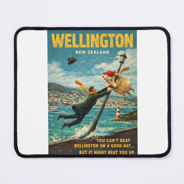 Item preview, Wellington New Zealand Harbour Coastline with Mount Victoria and Oriental Bay Waterfront designed and sold by Aryabek.