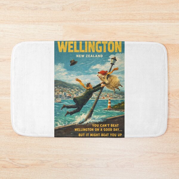 Item preview, Wellington New Zealand Harbour Coastline with Mount Victoria and Oriental Bay Waterfront designed and sold by Aryabek.