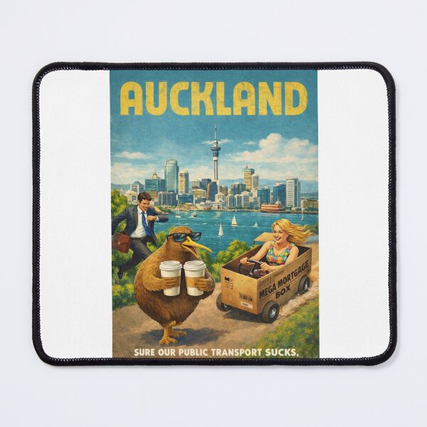 Item preview, Auckland New Zealand Skyline Along Waitemata Harbour with Sky Tower and Auckland CBD Waterfront Taxi Scene designed and sold by Aryabek.