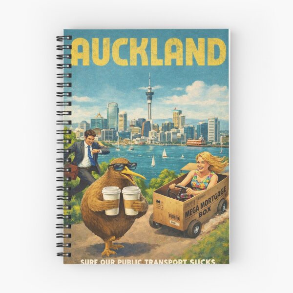Item preview, Auckland New Zealand Skyline Along Waitemata Harbour with Sky Tower and Auckland CBD Waterfront Taxi Scene designed and sold by Aryabek.
