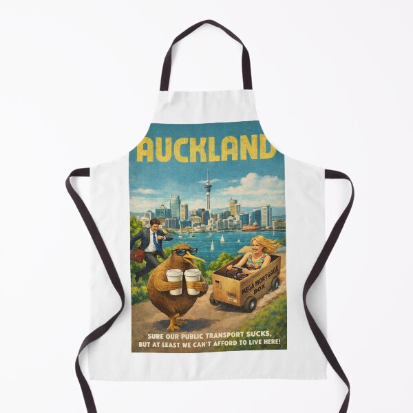 Item preview, Auckland New Zealand Skyline Along Waitemata Harbour with Sky Tower and Auckland CBD Waterfront Taxi Scene designed and sold by Aryabek.