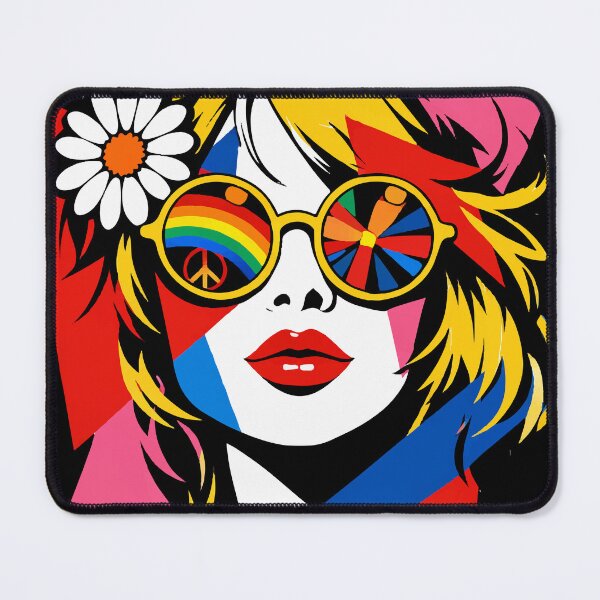Item preview, Retro 60s Hippie Girl Pop Art - Psychedelic Peace & Love Aesthetic designed and sold by Far Out Goods.