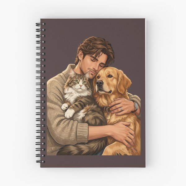 Item preview, Companionship Cat and Dog Portrait – Warm Oil Painting Pet Lover Art designed and sold by MarZeDesigns .