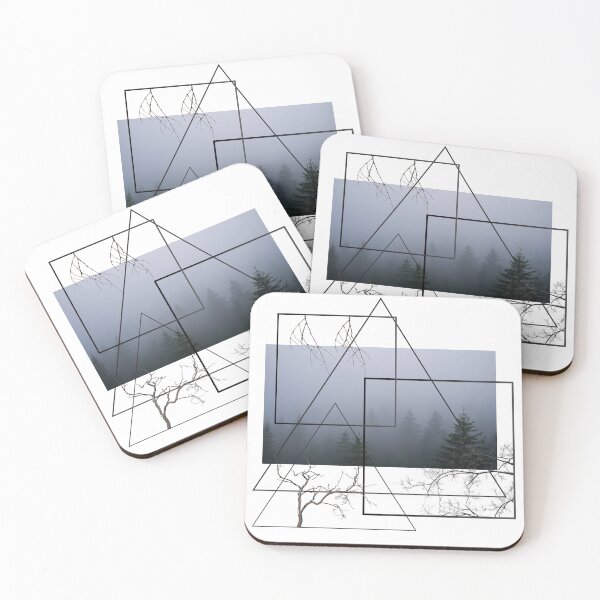 Item preview, Geometric Forest Landscape - Minimalist Nature Shapes designed and sold by VibeArtShop.