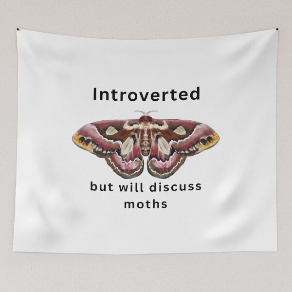 Item preview, Introverted but will discuss moths graphic designed and sold by halesyeahhh.