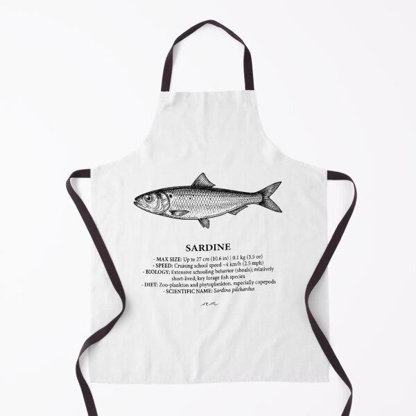 Item preview, Sardine Schooling Fish Vintage Scientific Illustration designed and sold by MotionBanana Art.