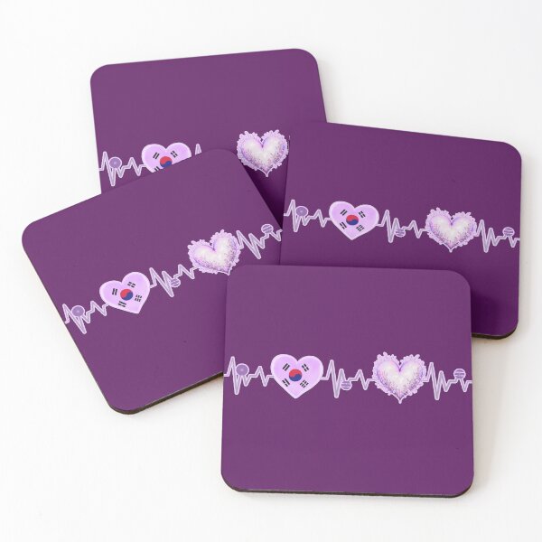 Item preview, Arirang Korean + Purple heart heartbeat - BTS Inspired design designed and sold by ARMYPLUGCO.