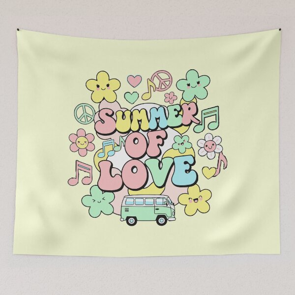 Item preview, Retro Summer of Love Pastel Kawaii Hippie Aesthetic designed and sold by Far Out Goods.