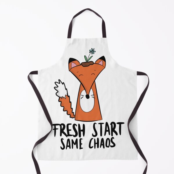 Item preview, Fresh Start Same Chaos Funny Fox Quote designed and sold by DesignFreakArt.