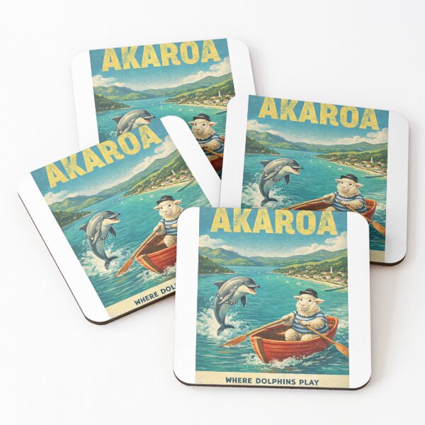 Item preview, Akaroa Canterbury New Zealand Harbor Town on Banks Peninsula with Akaroa Harbour and French Settlement Coast designed and sold by Aryabek.