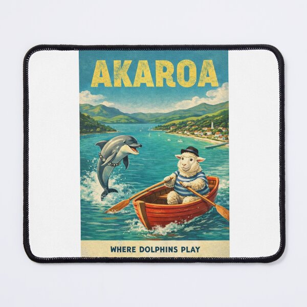 Item preview, Akaroa Canterbury New Zealand Harbor Town on Banks Peninsula with Akaroa Harbour and French Settlement Coast designed and sold by Aryabek.