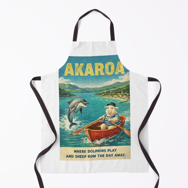 Item preview, Akaroa Canterbury New Zealand Harbor Town on Banks Peninsula with Akaroa Harbour and French Settlement Coast designed and sold by Aryabek.