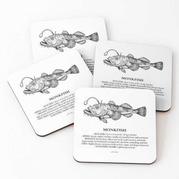 Item preview, Monkfish Deep Sea Scientific Illustration Vintage Art designed and sold by MotionBanana Art.