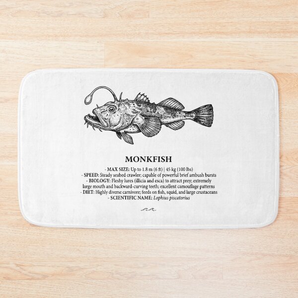 Item preview, Monkfish Deep Sea Scientific Illustration Vintage Art designed and sold by MotionBanana Art.