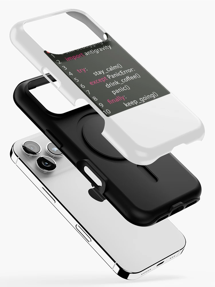 Thumbnail 2 of 4, iPhone Case, Still Debugging Life Python Humor designed and sold by DrTol.